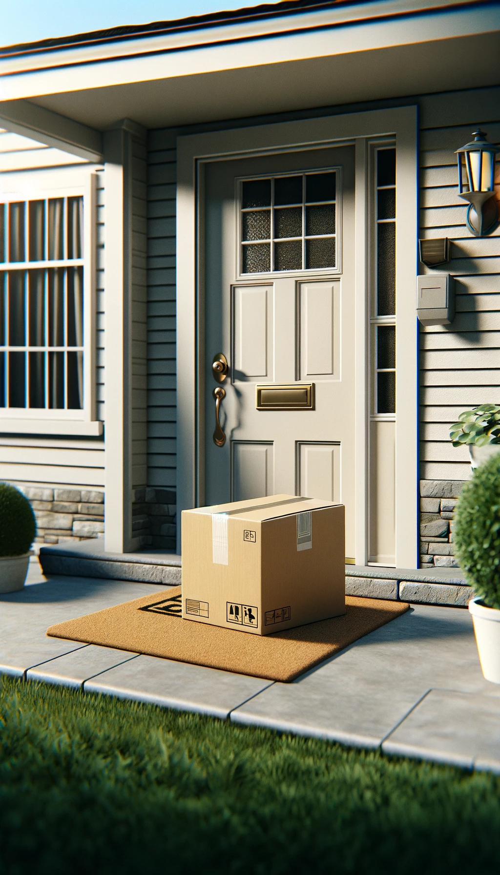 realistic-scene-showing-a-box-placed-on-the-doorstep-of-a-house.-The-image-focuses-on-a-front-door-of-a-typical-suburban-house