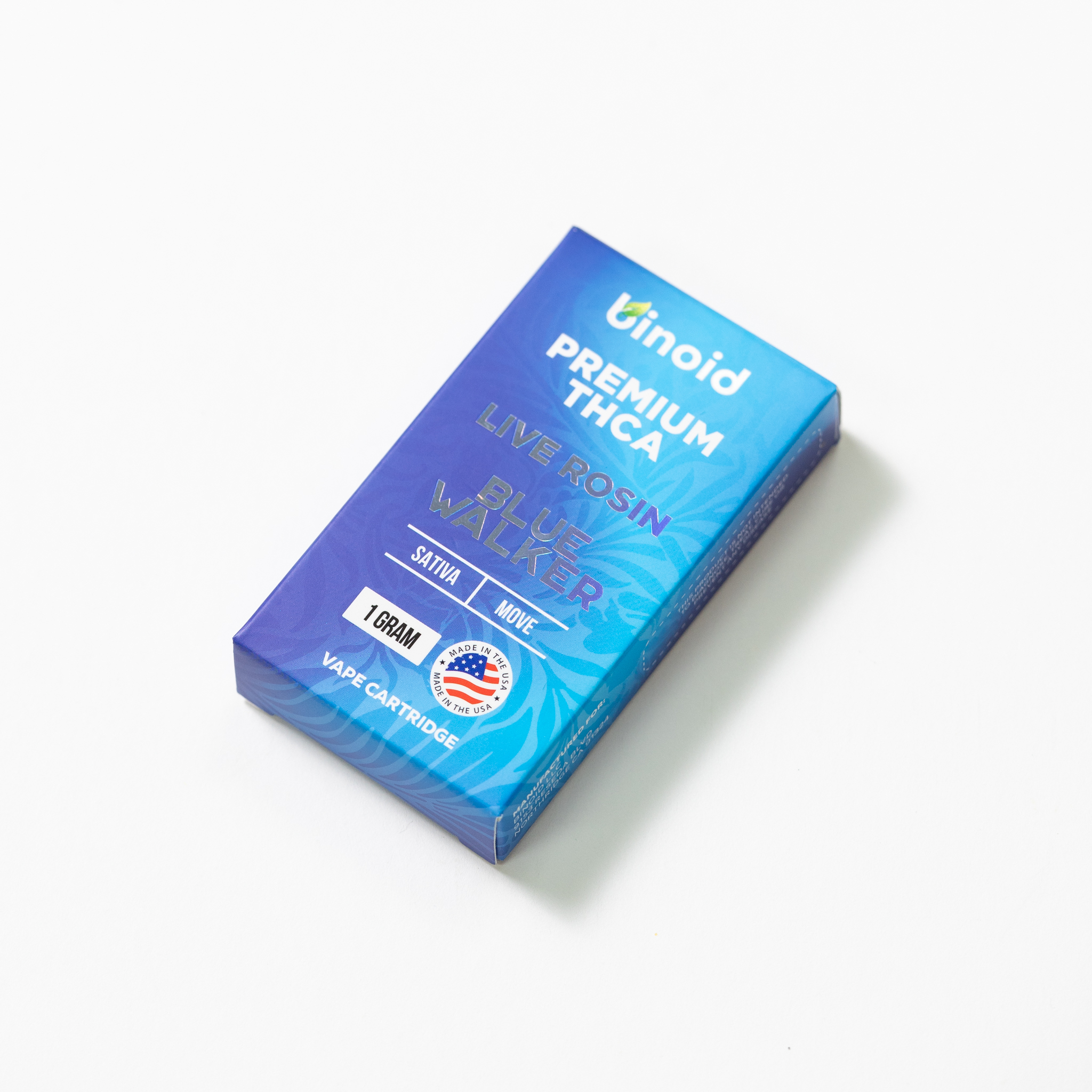 Live Rosin THCA Vape Cart, Blue walker from binoid
