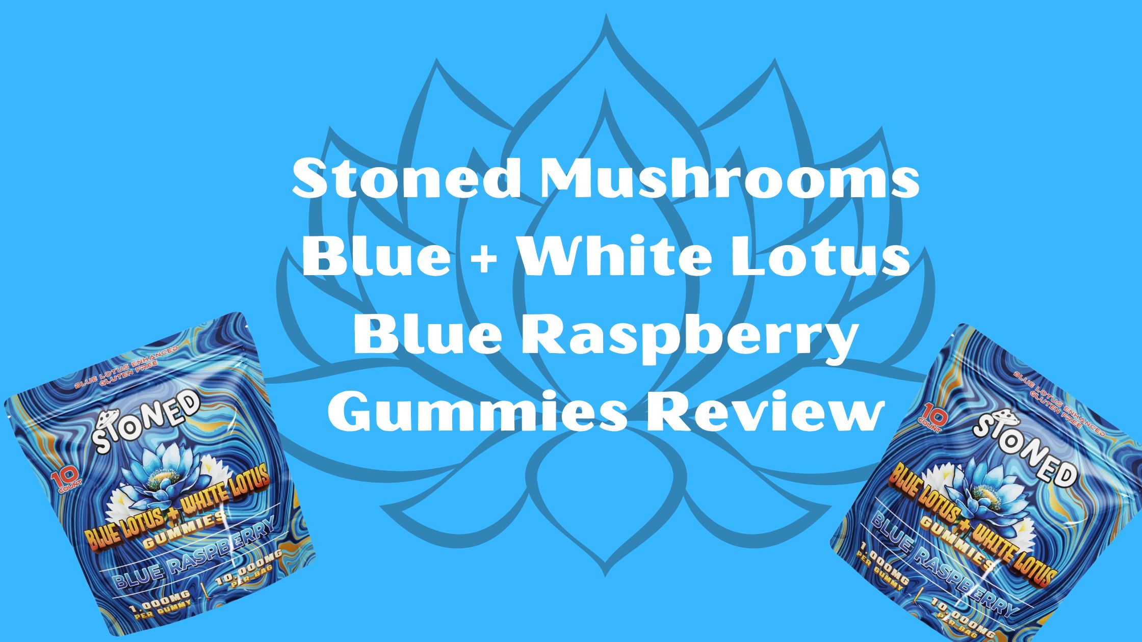 Stoned Mushrooms Blue + White Lotus Blue Raspberry Gummies Review cover photo