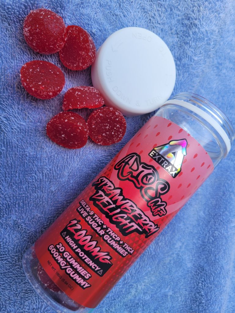 Adios MF Live Sugar THCa 1200mg gummies - strawberry delight