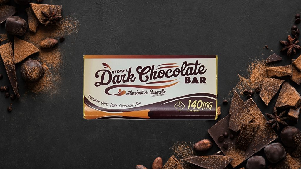 Utoya Delta 9 Hazelnut & Amaretto Chocolate Bar
