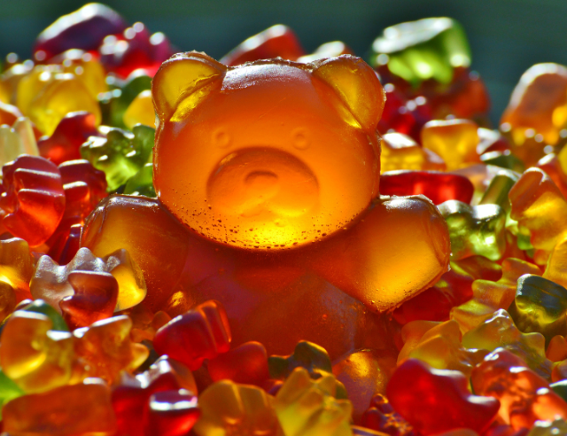 Pile of gummies showing the best amanita mushroom gummies.