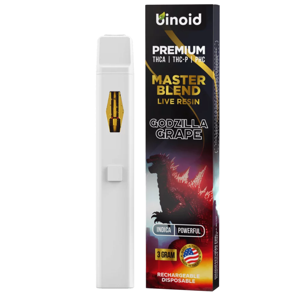 One white live resin vape displayed in a white background.