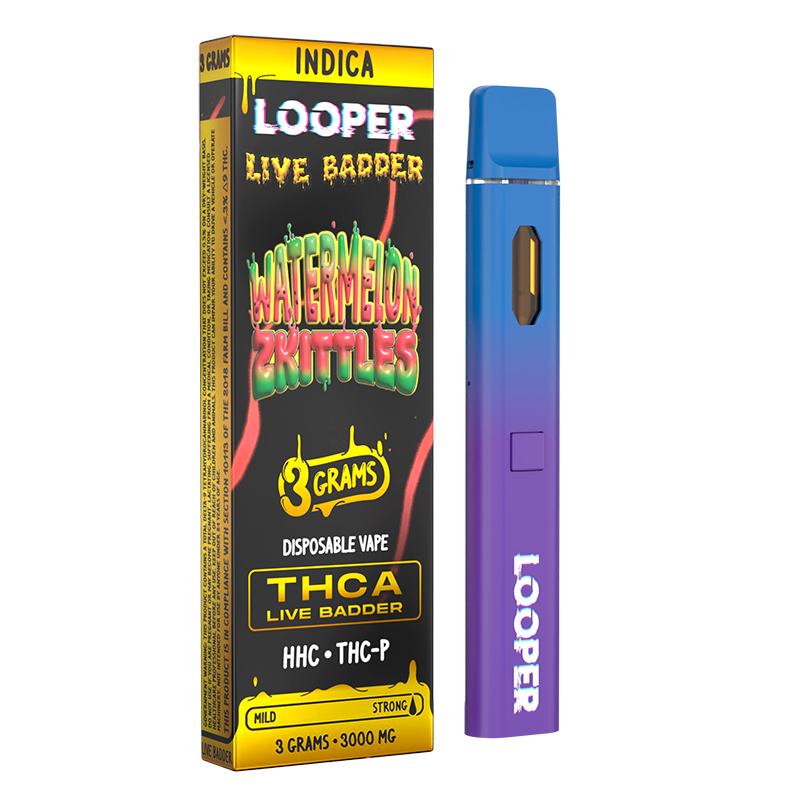 Live Badder 3G Disposable from Looper shown in front of a white background.