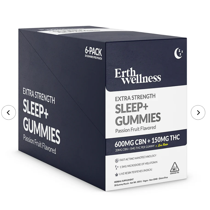 CBD Gummies for Sleep displayed in front of a white background.