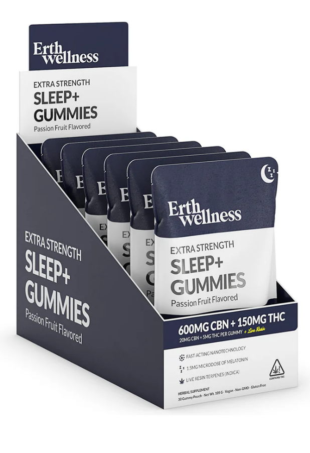 CBD Gummies for Sleep displayed in front of a white background.