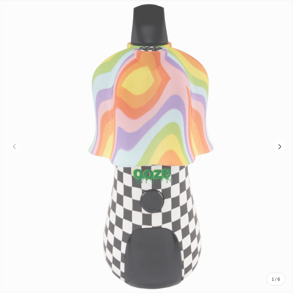 Ooze Shroom Character Vape – 650 mAh - Trip Mode displayed in front of a colorful background.