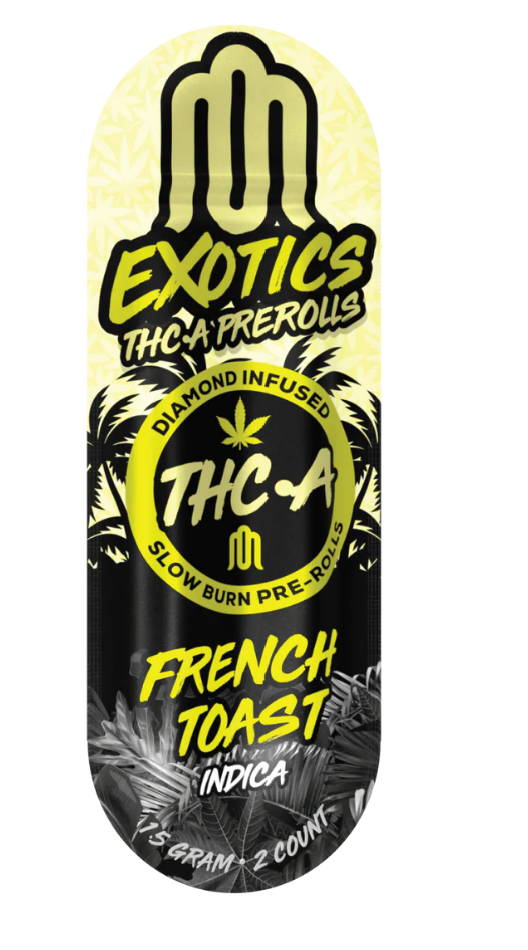 MODUS - EXOTICS PREROLL- THC-A shown in front of a beautiful background.