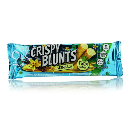 premium crispy blunts displayed in front of a neutral background showing the product.