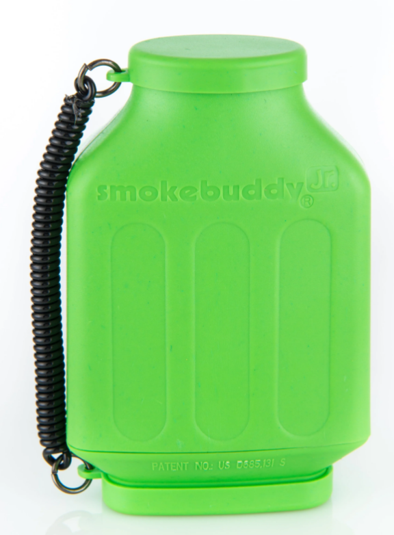 Eco friendly personal smoking filter displayed in front of a white background.