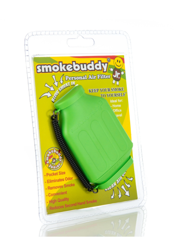 Eco friendly personal smoking filter displayed in front of a white background.