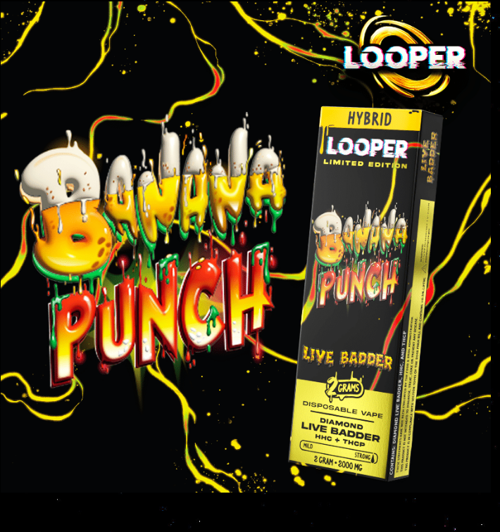 Looper 3G Disposable Vapes shown in a creative-looking background that tells a lot about the good product.