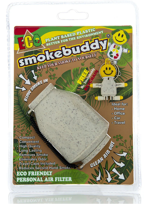 Smoke air filter displayed in front of a white background.