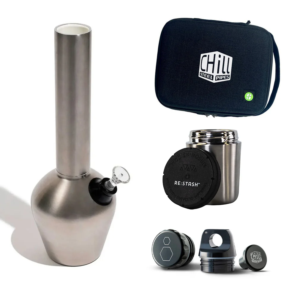 Image showing the results of cleaning a bong which makes it extra looking good.