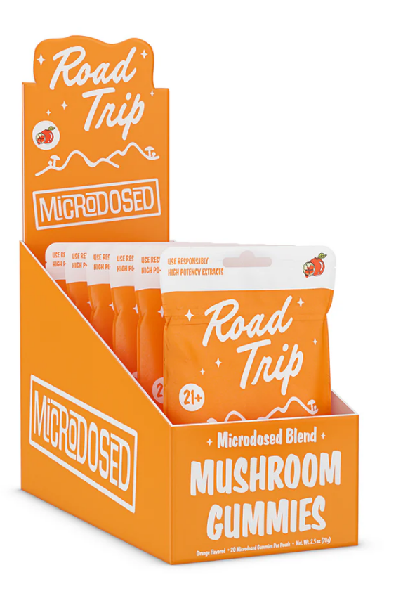 Gummies for focusing displayed in front of a white background.