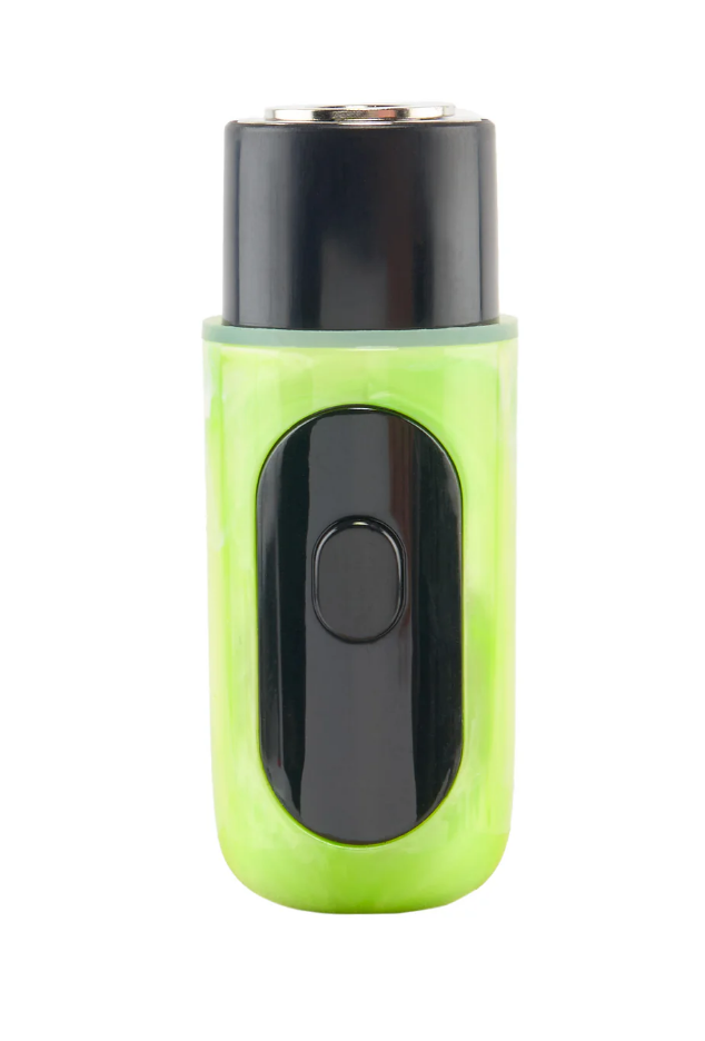 Ooze Hivo - 400 mAh Conceal Battery- Green displayed in front of a colorful background.