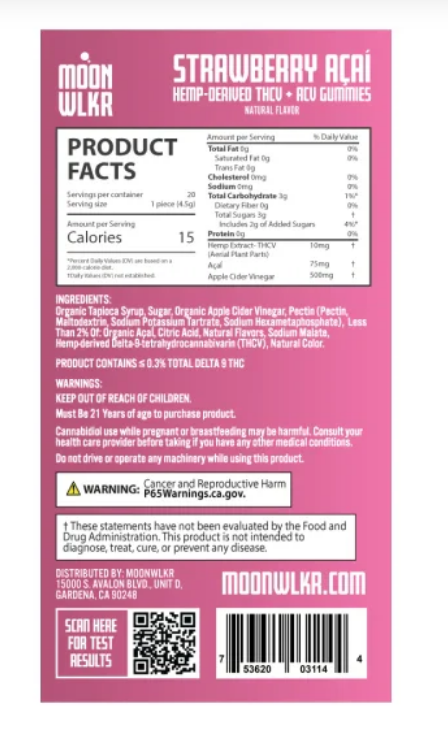 THCV gummies displayed in front of a really good looking background.