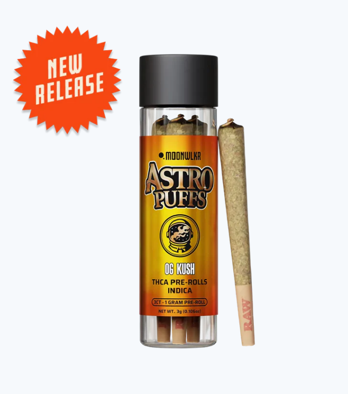 Difference between THCV vs THCA shown in the image in front of a cool background.