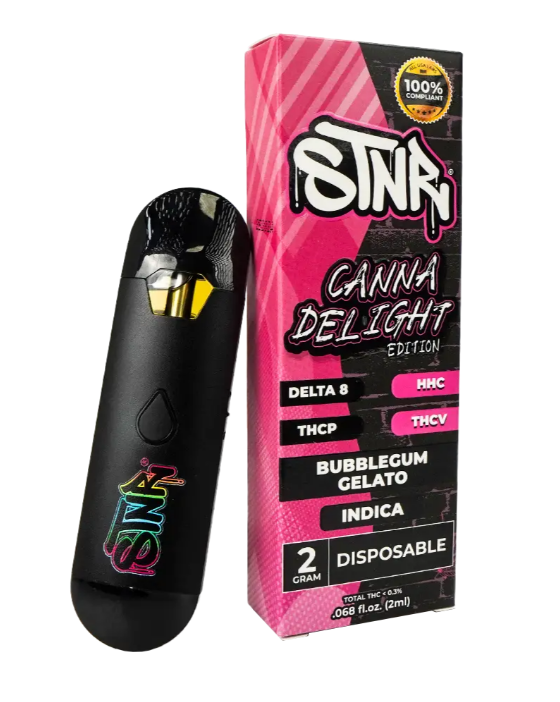 Hybrid Strain vs Indica shown in front of a white background.