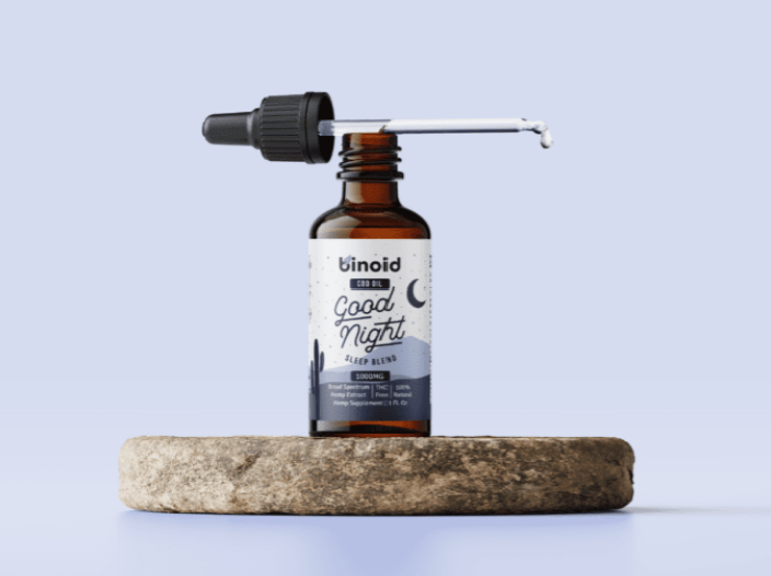 Organic CBD drops shown in front of a nice looking background.