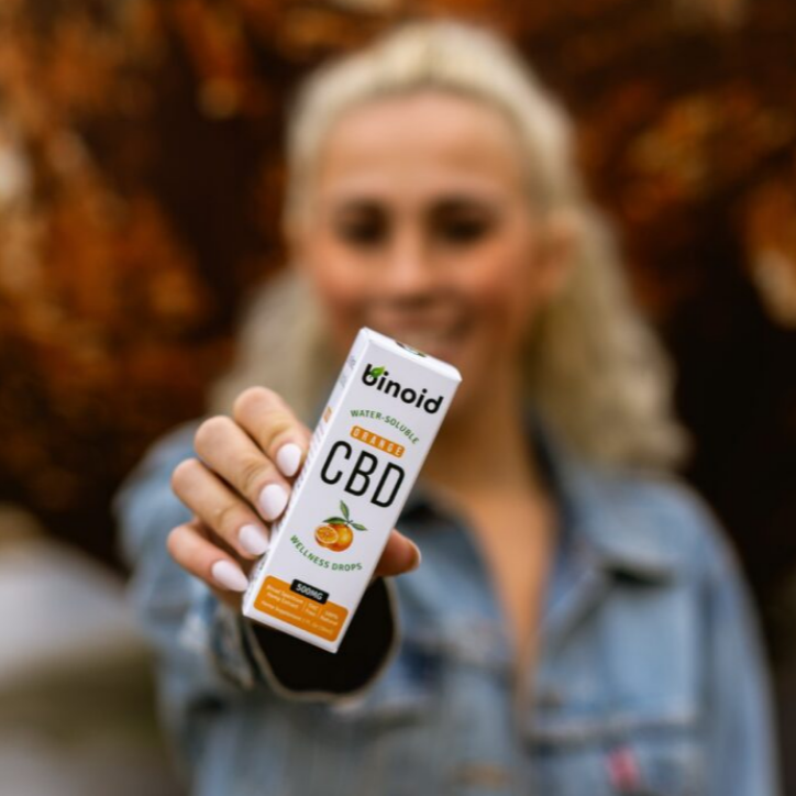 CBD Drops vs Gummies shown in front of a great looking background.