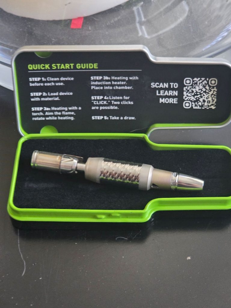 Dynavap Vong X displayed in front of a nice background.