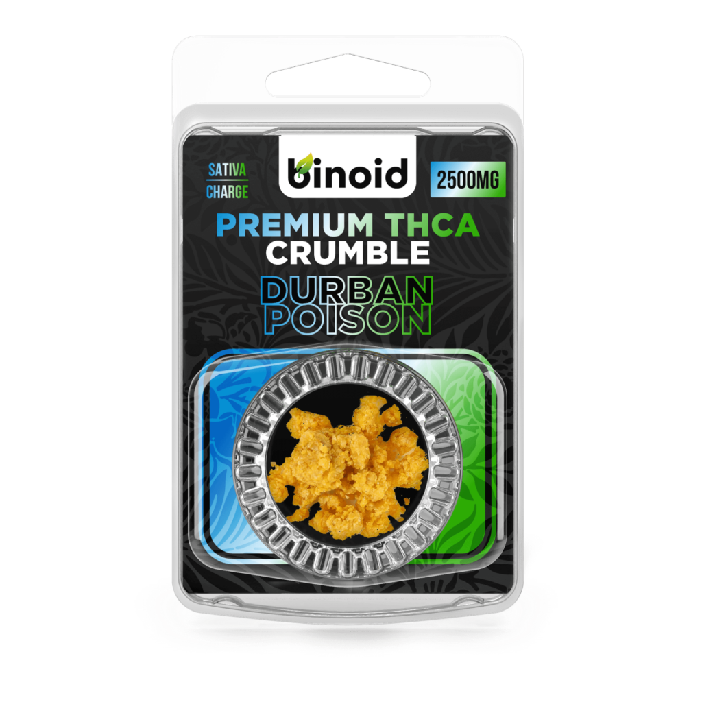 Product made from cannabinoids for focus displayed in front of a white background.