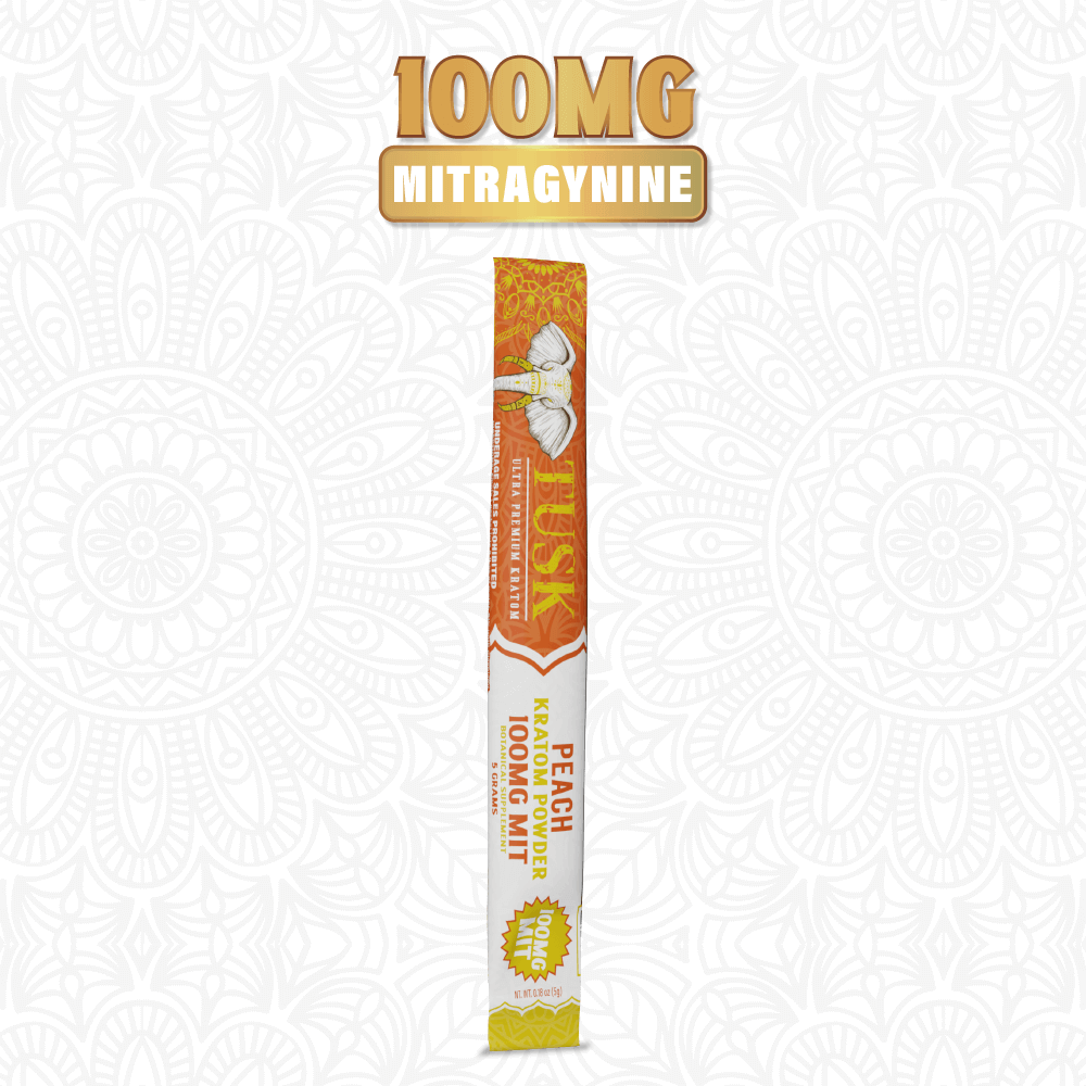 Kratom for relaxation sample shown in front of a white background.