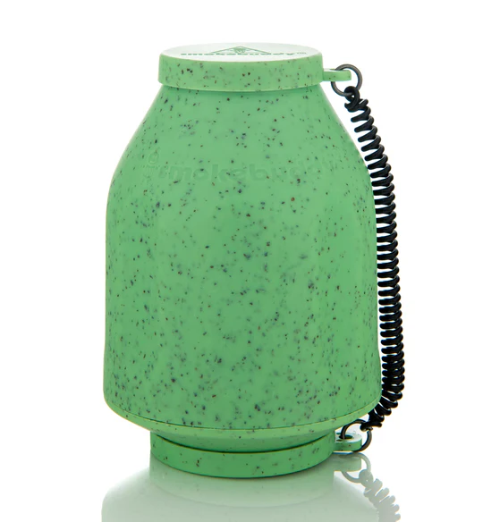 Green Smokebuddy showing the difference between Personal Smoke Filter vs Air Purifier.