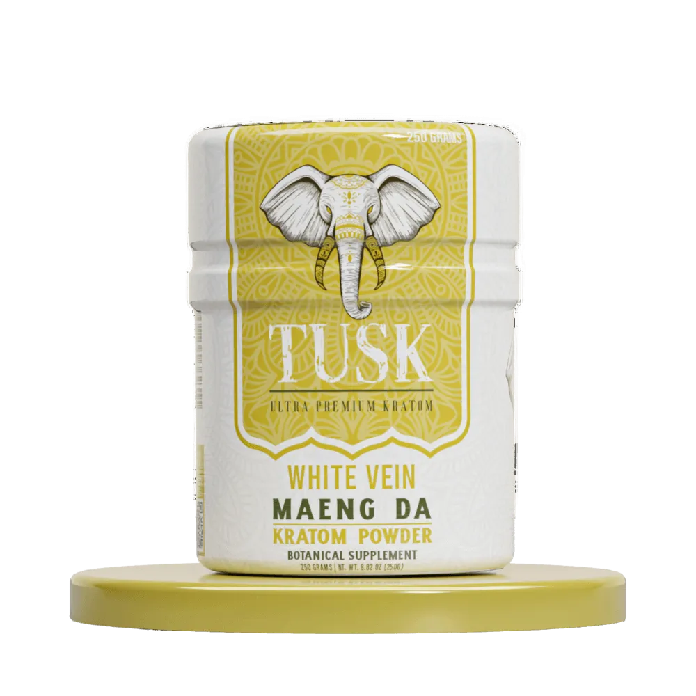 Tusk Kratom product which is an example on how to buy kratom online shown in front of a white background.