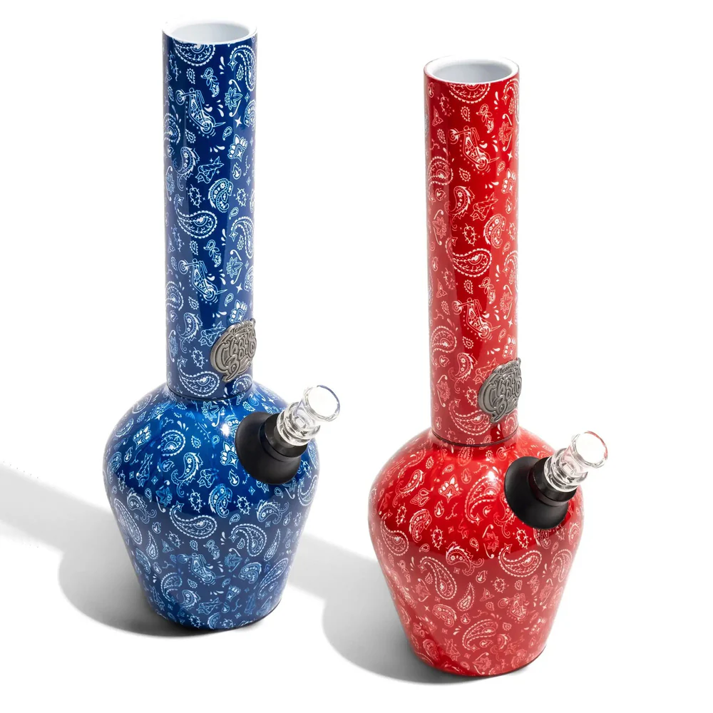 A pair of cold bong displayed in front of a white background.