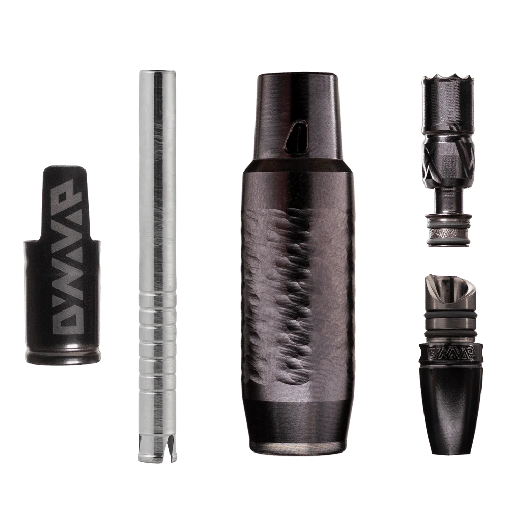 DynaVap VonG X – Stealth parts shown in front of a white background.