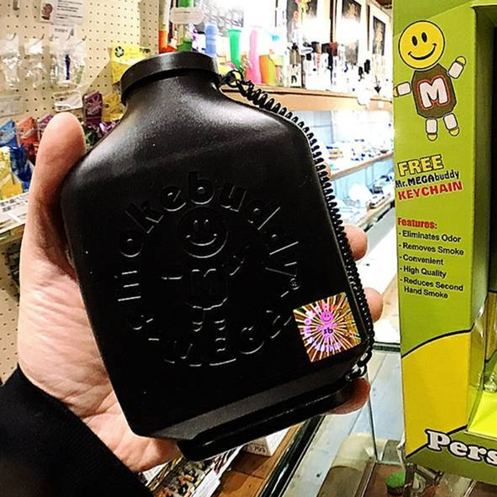 Activated carbon personal air filter from Smokebuddy.