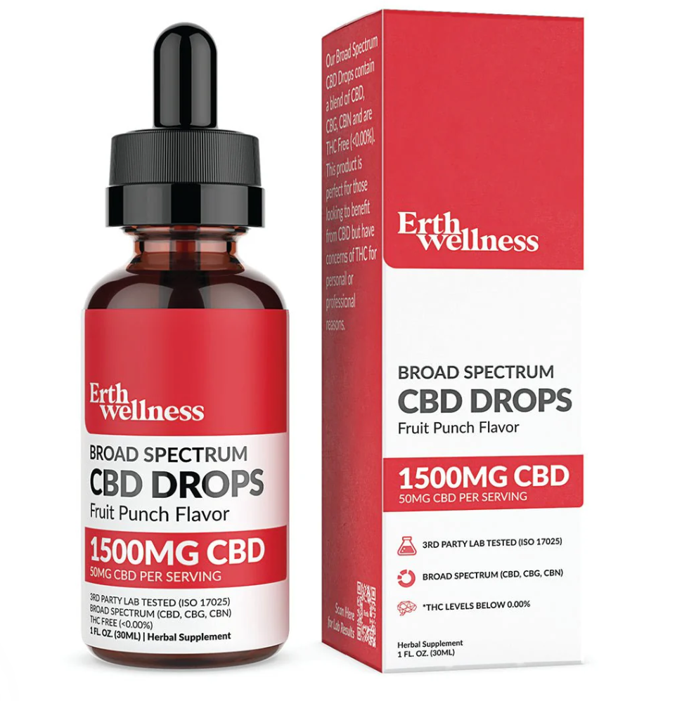 How to Use CBD Tinctures shown by the same products from Erth Wellness.