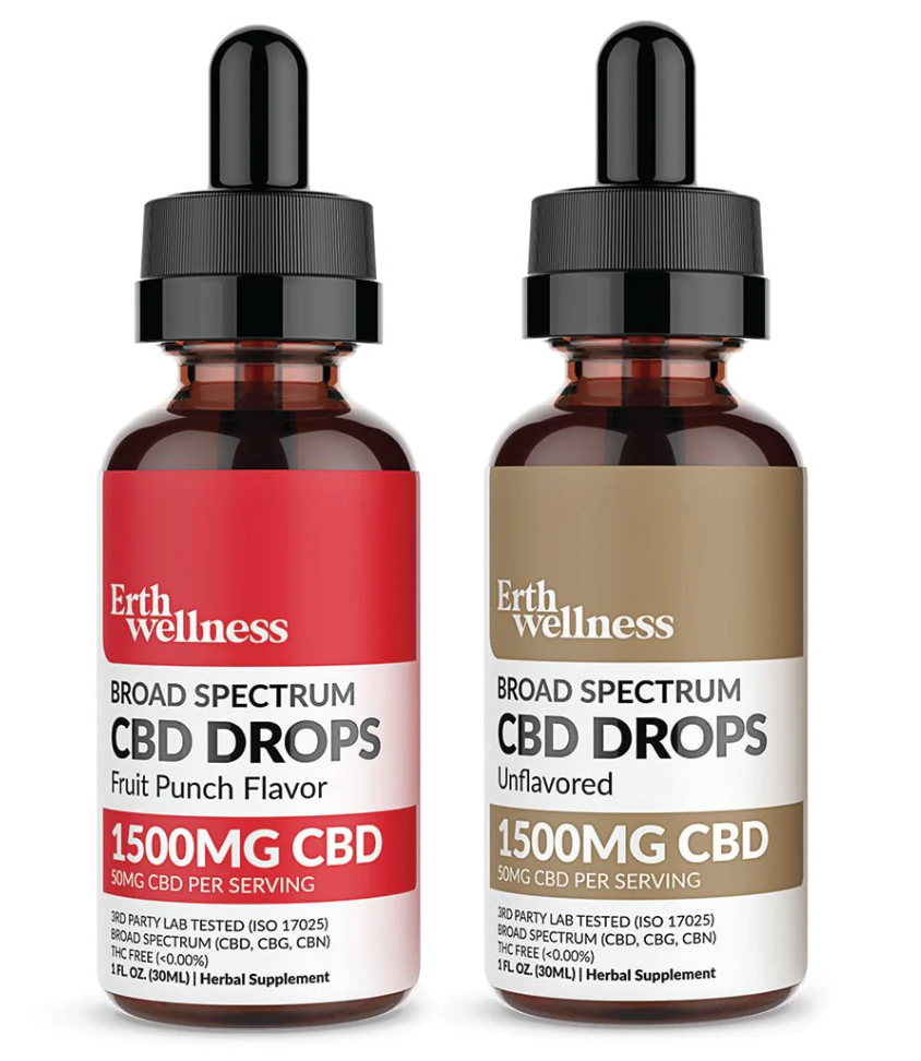 How to Use CBD Tinctures shown by the same products from Erth Wellness.