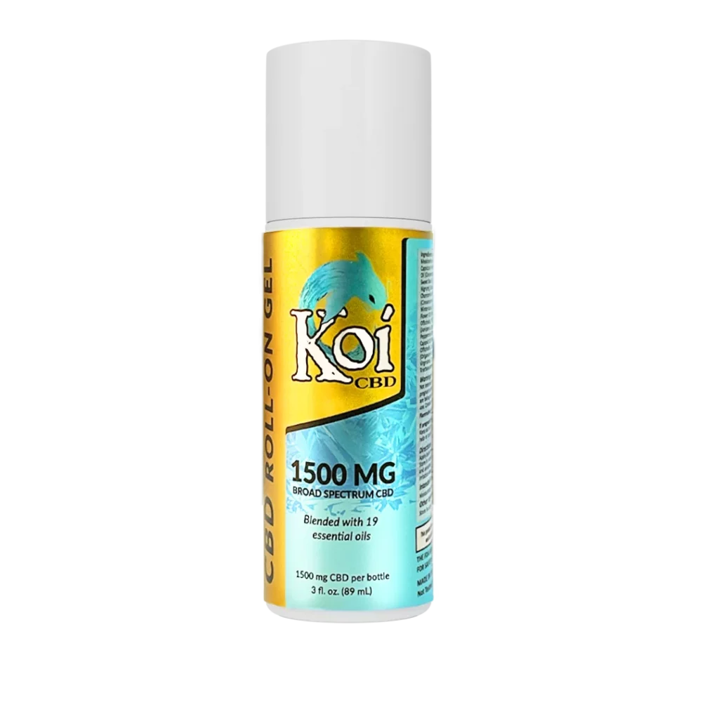 Roll on CBD by Koi CBD shown and displayed to show the product.