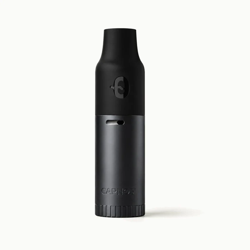 Best way to quit vape shown by a CAPNOS device that is color black displayed in front of a white background.